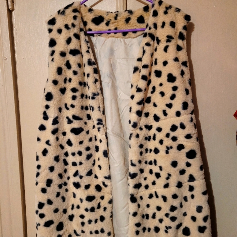 Dalmatian Faux Fur vest